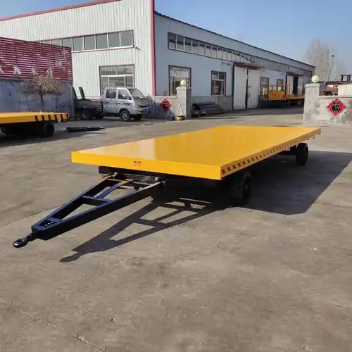 四轮平板拖车 平板拖车厂家  机场行李搬运平板拖车