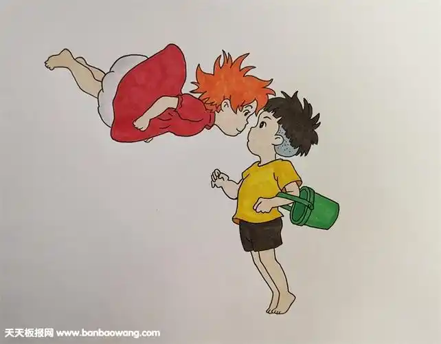 宗介波妞简笔画步骤