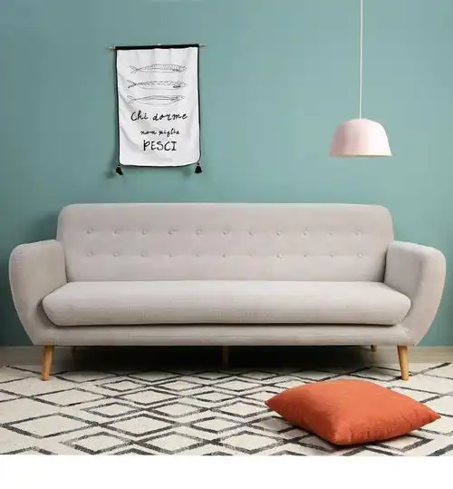 北欧懒人沙发床小户型单人沙发布艺沙发