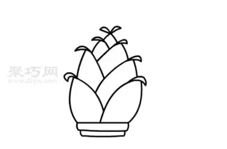 怎么画竹笋来看竹笋简笔画画法