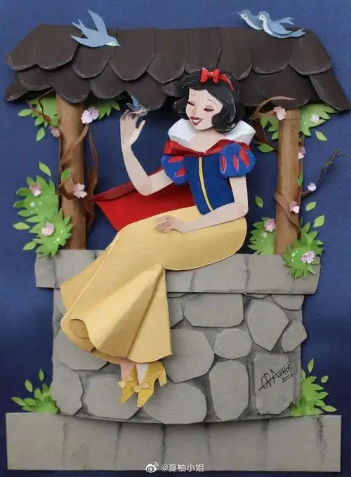 精致的卡通人物纸雕手作你认得几个