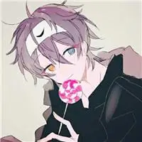 动漫男头像冷酷版染着紫色头像的帅气小男生