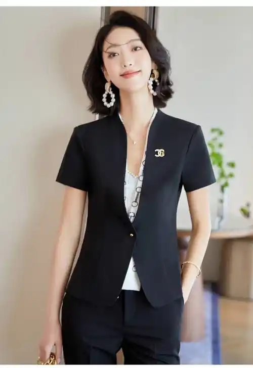 俞兆林旗舰店西装套装女夏季薄款职业气质酒店前台夏天正装工作服夏款