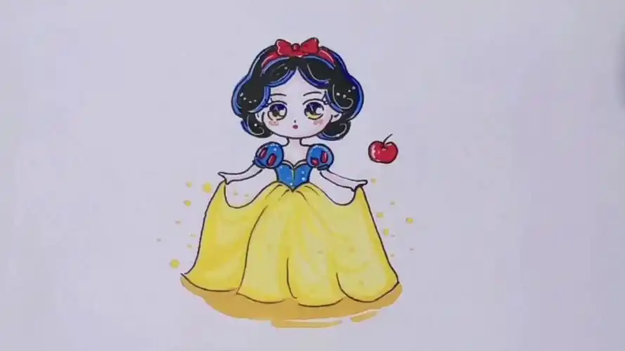 一分钟教会你绘画白雪公主