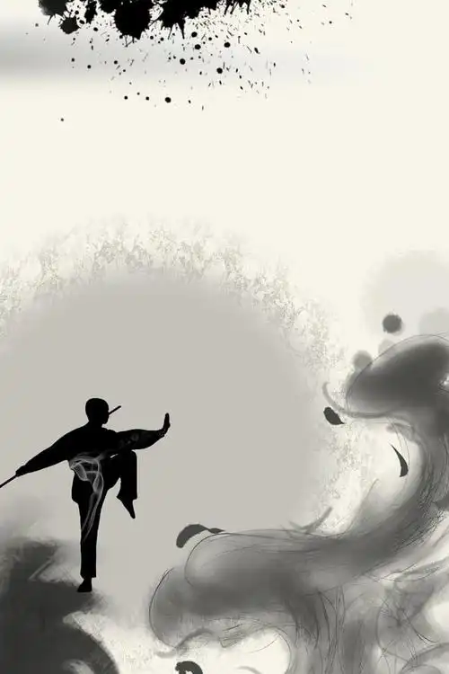 中国风 武术 展板 背景