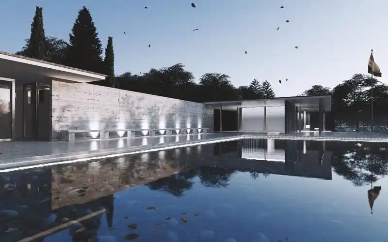 巴塞罗那德国馆lumion动画_哔哩哔哩 (゜-゜)つロ 干杯~-bilibili