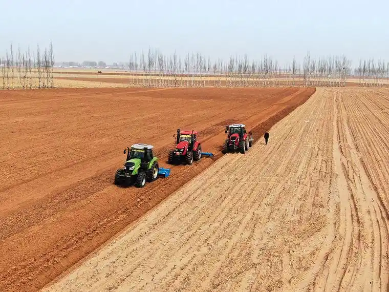 官牛犋南社春耕翻地现场( 2023 年4 月12 日摄) 贾立君摄/ 本刊