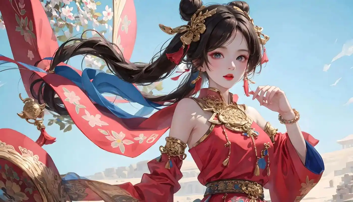 美女背景图 #唯美古风壁纸 #二次元少女 #敦煌飞天 - 抖音