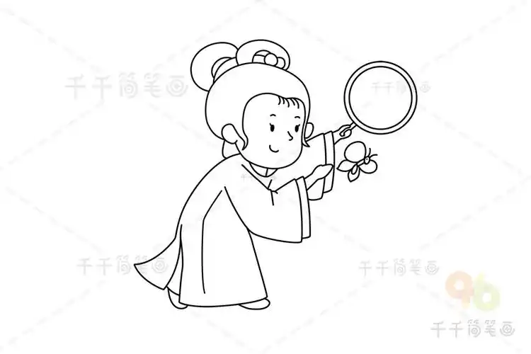 红楼梦薛宝钗简笔画