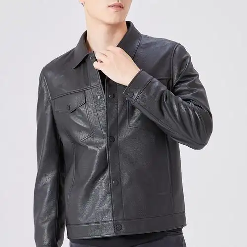 雅戈尔男士皮夹克秋冬新款官方商务休闲商场同款皮衣