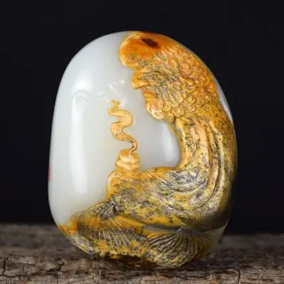 国家级玉雕大师张保国作品 和田玉 悟道把件 119.71克