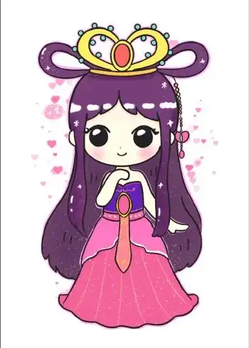 画罗丽公主 简笔画教程,q版超萌罗丽公主