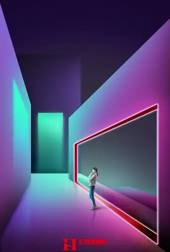 13款虚拟渐变梦幻空间商务背景psd设计素材