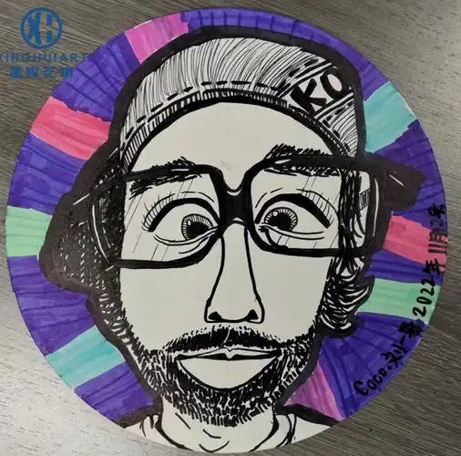 人物面部夸张表情创意美术绘画画画速写