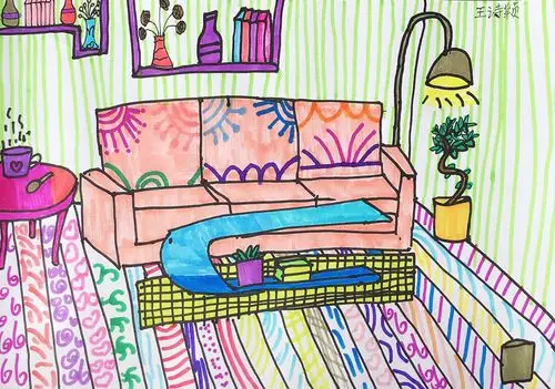 童画世界美术室------写生创意班《室内一角》