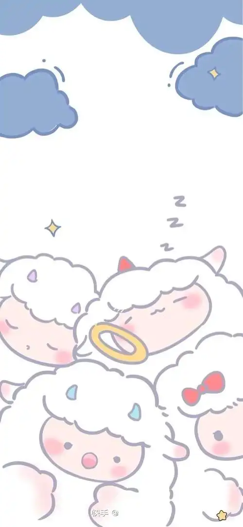 可爱小羊壁纸_手机壁纸_动漫卡通手机壁纸_我要个性网