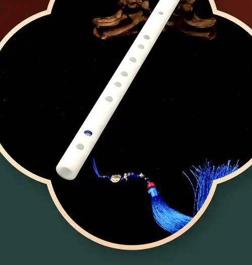 十里清波舒怀有机白玉笛子古风演奏横笛短笛便携成人初学学生入门乐器