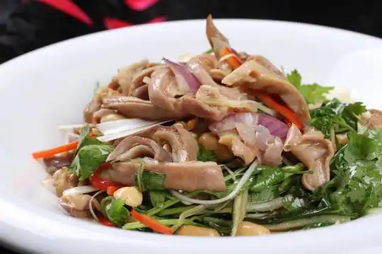 客家葱油猪肚图片