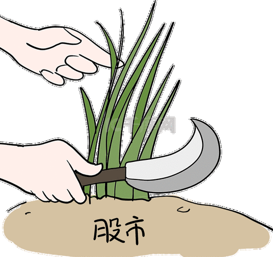 金融股市炒股股民割韭菜表情包动图gif