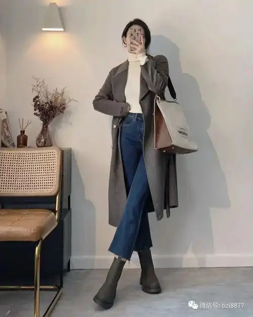 30套直筒牛仔裤搭配上衣和鞋子图片,秋冬穿显瘦又修身