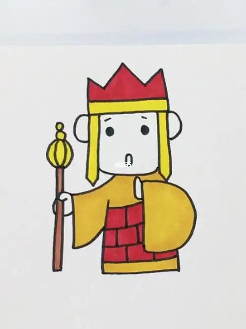 唐僧简笔画来了跟着唐僧诗画一个吧