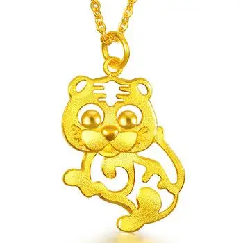 周生生 黄金足金生肖吊坠-吉祥虎 64581p 2.69克