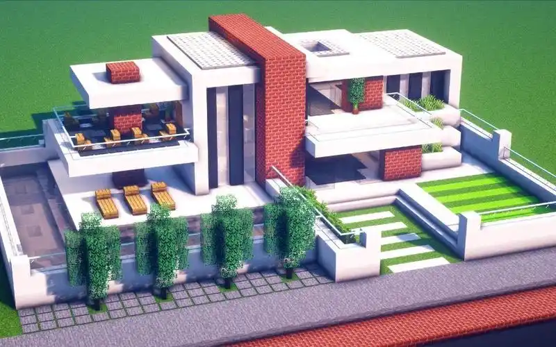 【minecraft建筑教程系列】如何建设一栋双层现代简约别墅