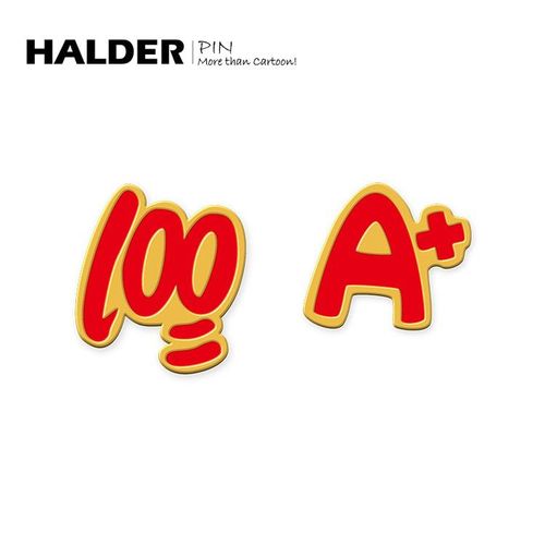 奖励学生期末奖品 halder数字100a 满分励志徽章学校逢考必过胸针