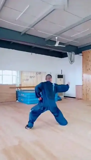 这就是八极拳四趟行劈身法迅猛出招沉稳这位大哥是高手