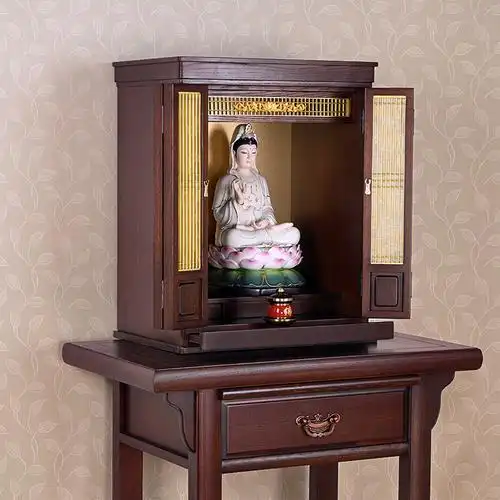 佛龛带门挂壁式佛供奉菩萨财神观音神龛供桌佛柜