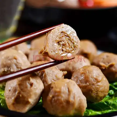 千年记 爆汁撒尿牛肉丸1000g 火锅关东煮食材包心牛肉丸批发