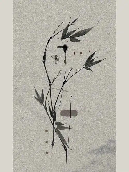 清冷水墨竹手稿待认领