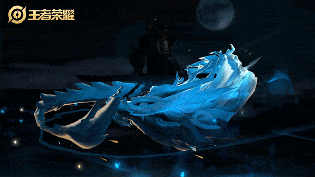 王者荣耀铠的青龙志皮肤非常霸气在刀光中还有神龙出现