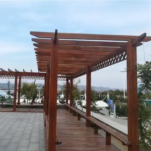 葡萄架防腐木庭院葡萄架碳化木户外凉亭室外廊架爬藤架花架长廊庭瑞