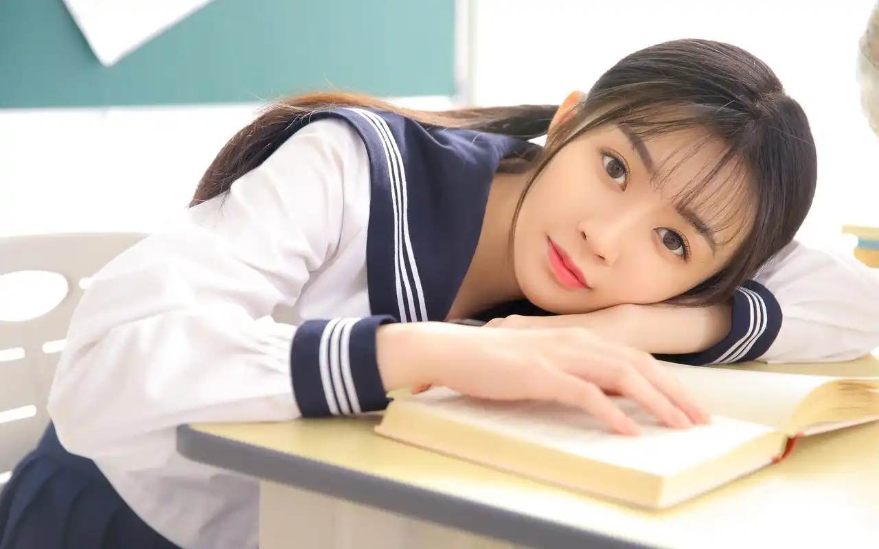 双马尾jk美少女高清桌面壁纸