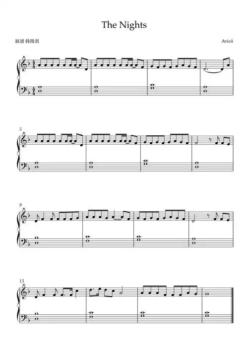 nights 简易版,avicii艾维奇the nights 简易版钢琴谱,avicii艾维奇