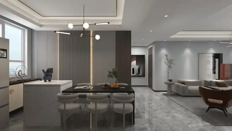 威海装修丨威新晟璟110平现代轻奢冷色系