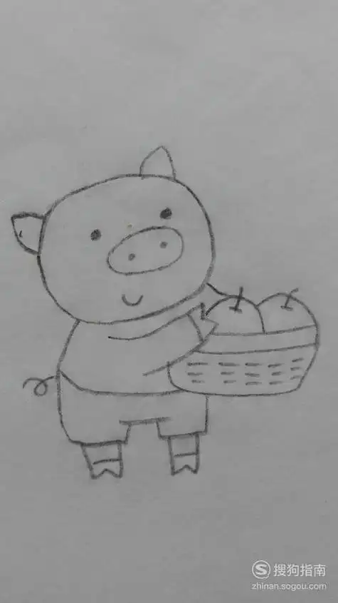 如何画摘苹果的小动物们的简笔画这几步你要了解