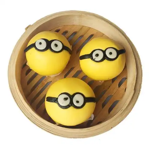 卡通xiao黄人包流沙卡通包 可爱点心包点早餐面包720g12个*9包/件