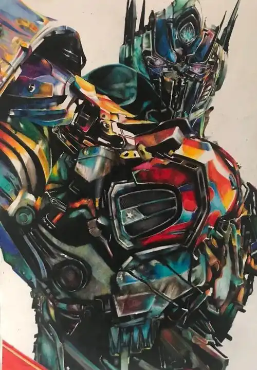 彩铅绘制擎天柱了解一下