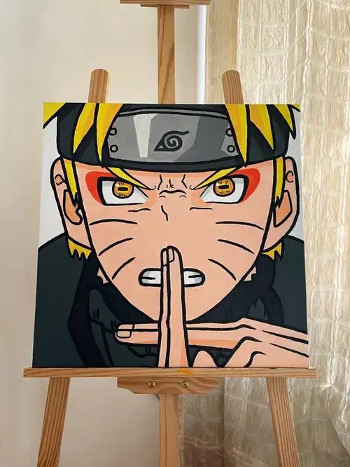 入门丙烯画教程火影鸣人附线稿