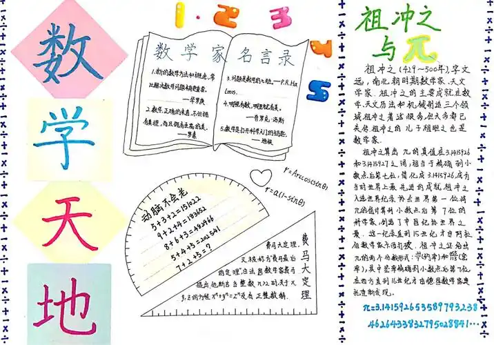 理性的数学,别样的美丽——博才实验学校八(4)班学生数学小报欣赏