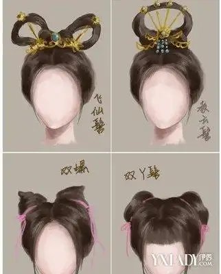 简单的古代梳头发图解 三步让你搞掂古装发型