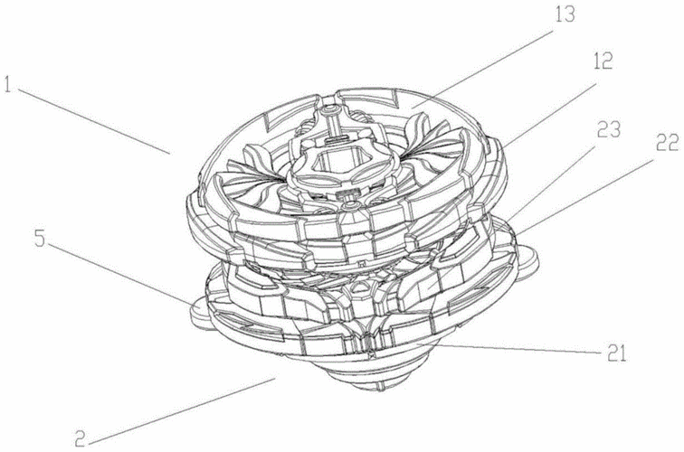 一种可分体的组合式玩具陀螺的制作方法