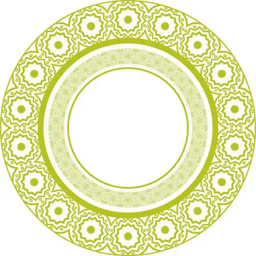 圆形古典花纹边框矢量图片