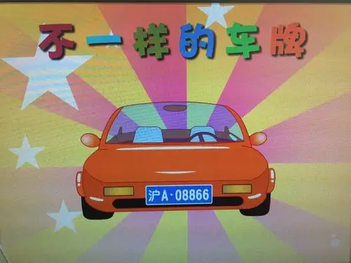 大班活动:不一样的车牌