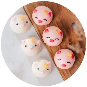 十里馋网红猪猪包卡通馒头儿童早餐食品速冻包子宝宝早点奶黄猪猪奶黄