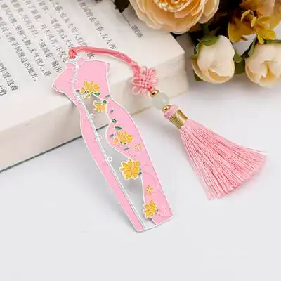 黑檀木镶嵌黄铜旗袍书签套装礼盒中国风复古典实木制公司会议年会