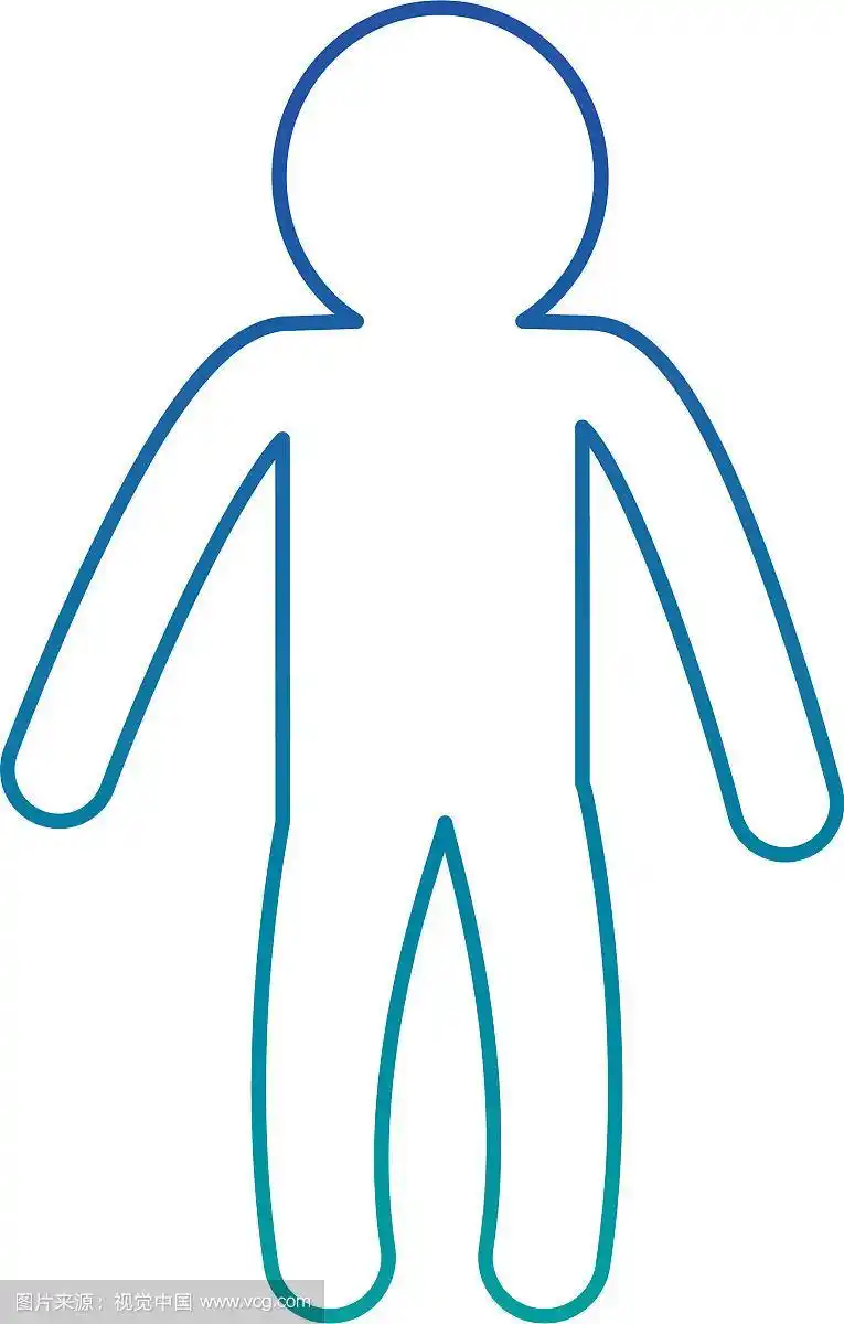 男性人体轮廓图标