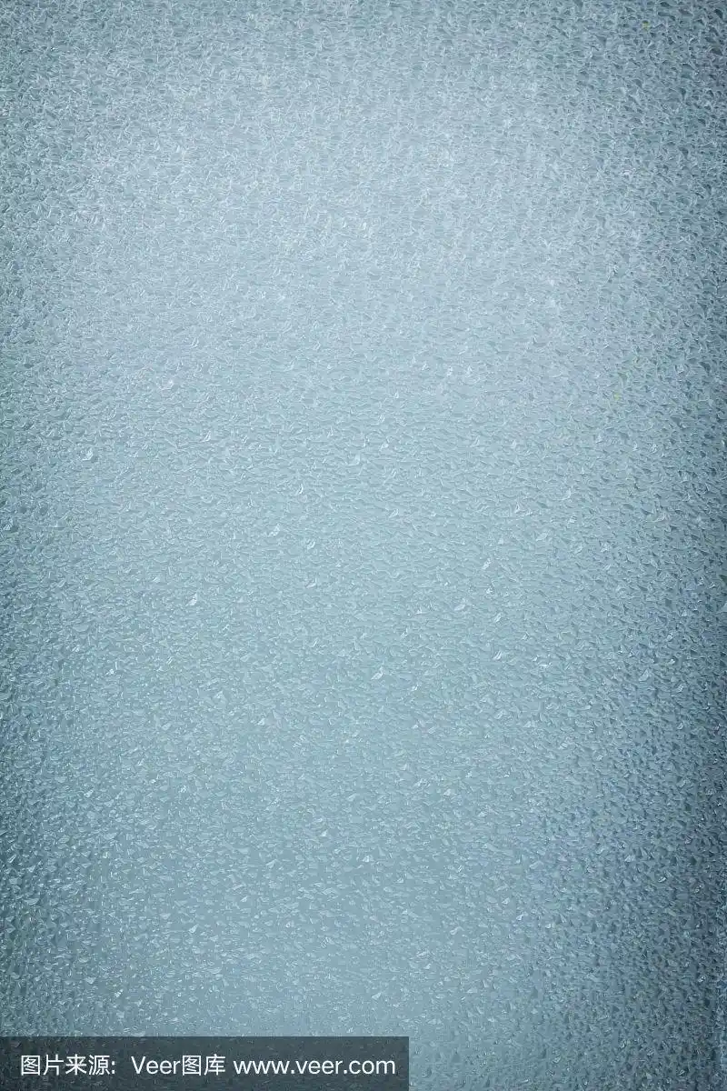 窗上磨砂玻璃,浅蓝色背景作装饰作品或纹理